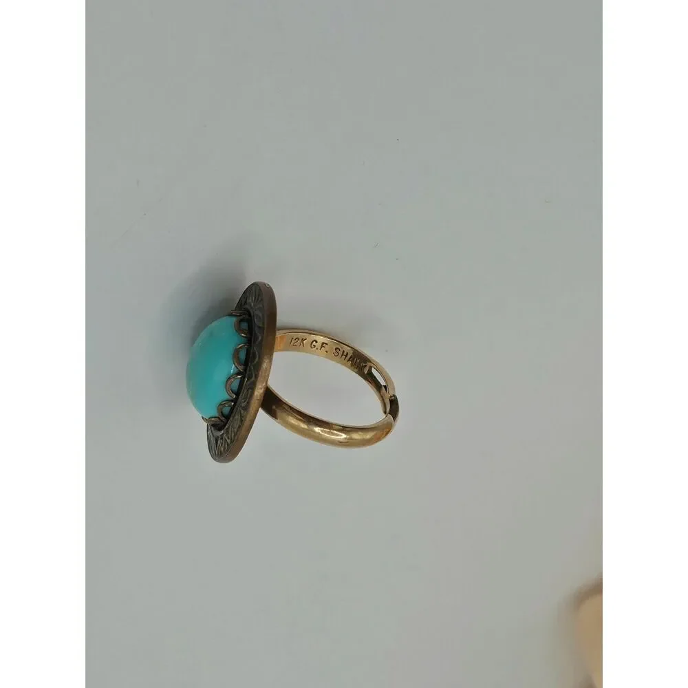 Vintage 12kt Shank cabochan ring